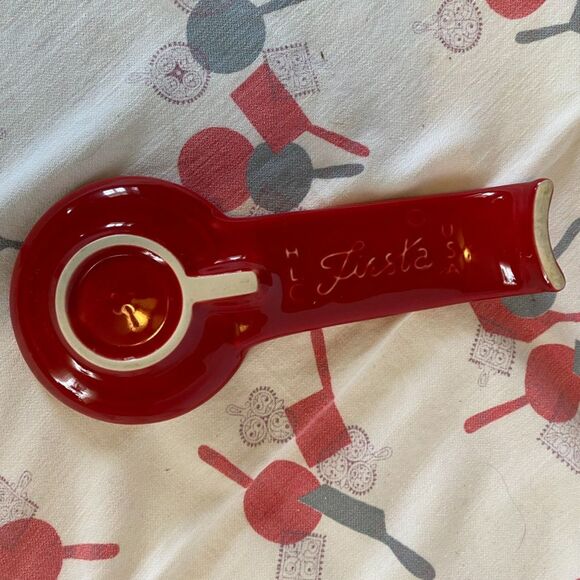 Fiestaware Scarlet Discontinued Spoon Rest - Picture 3 of 3